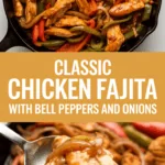 Classic chicken fajita with bell peppers and onions Classic chicken fajita with bell peppers and onions
