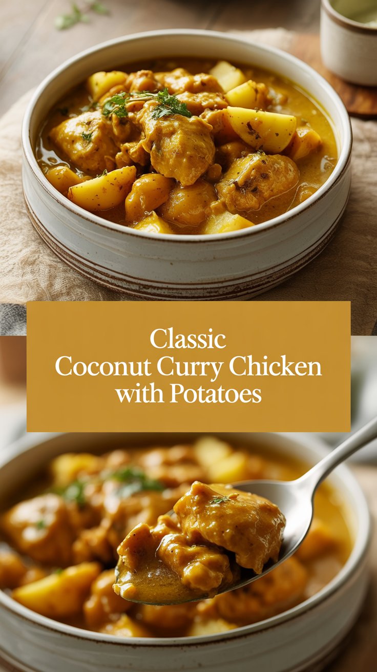 Classic coconut curry chicken with potatoes
