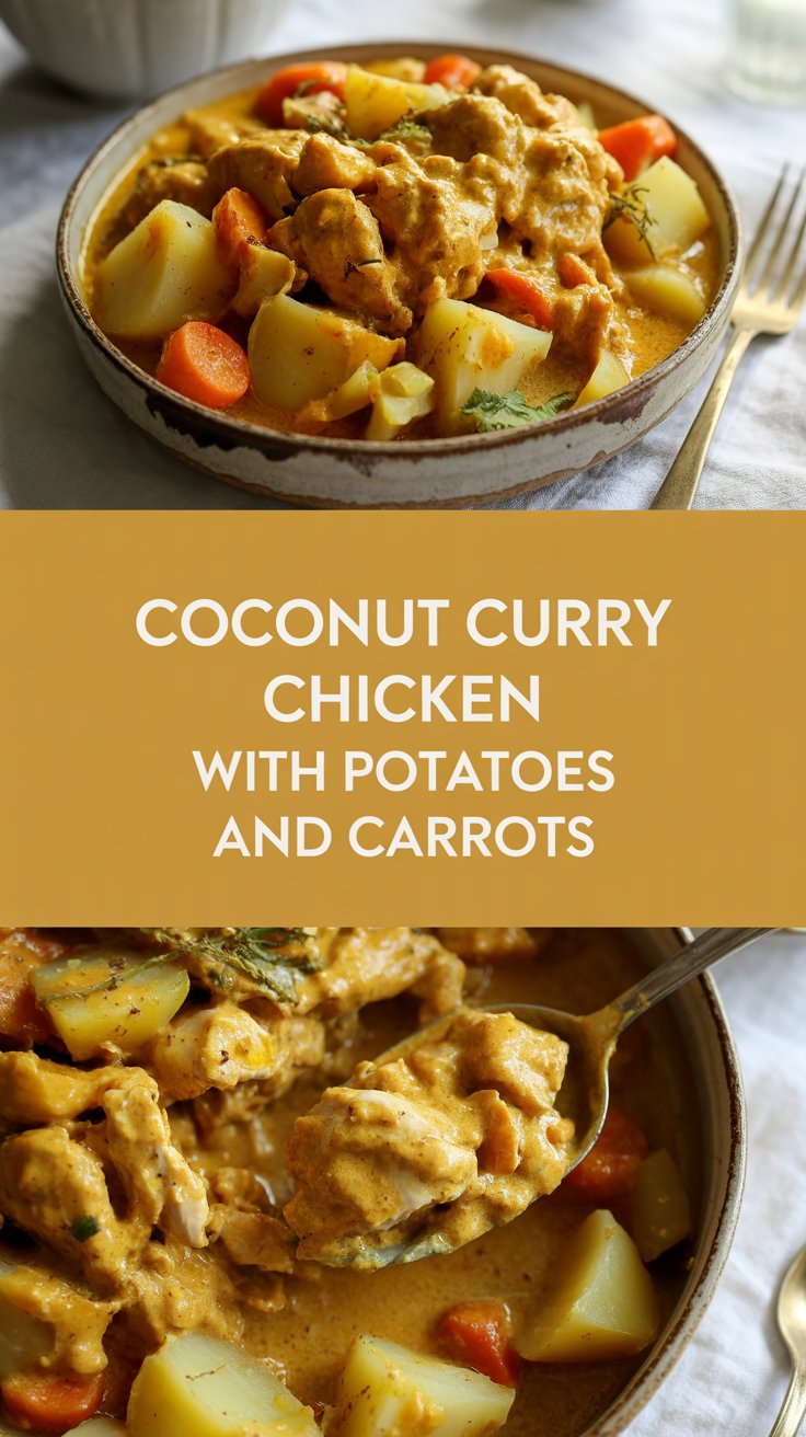 Coconut Curry Chicken with Potatoes and Carrots
