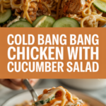 Cold bang bang chicken with cucumber salad
