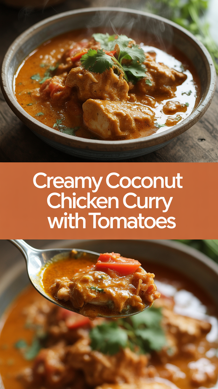 Creamy Coconut Chicken Curry with Tomatoes