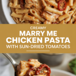 Creamy marry me chicken pasta with sun-dried tomatoes