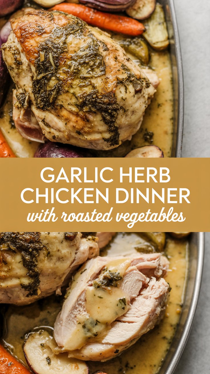 Garlic Herb Chicken Dinner with Roasted Vegetables