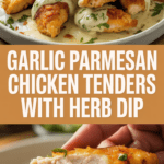 Garlic Parmesan Chicken Tenders with Herb Dip Garlic Parmesan Chicken Tenders with Herb Dip