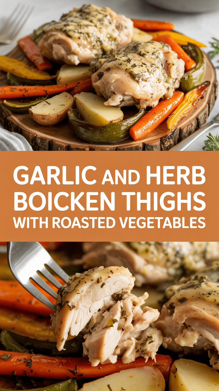Garlic and Herb Boneless Chicken Thighs with Roasted Vegetables