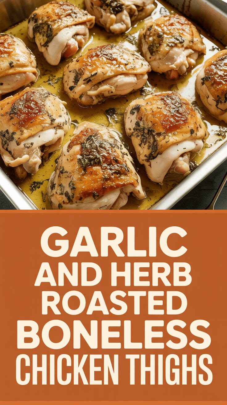 Garlic and Herb Roasted Boneless Chicken Thighs