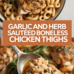 Garlic and Herb Sautéed Boneless Chicken Thighs