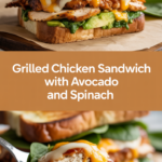 Grilled Chicken Sandwich with Avocado and Spinach