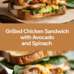 Grilled Chicken Sandwich with Avocado and Spinach Grilled Chicken Sandwich with Avocado and Spinach