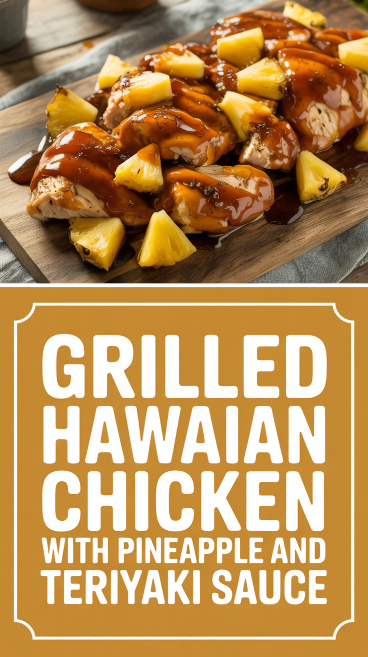 Grilled Hawaiian Chicken with Pineapple and Teriyaki Sauce