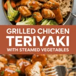 Grilled chicken teriyaki with steamed vegetables