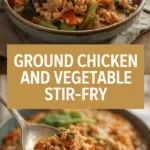 Ground chicken and vegetable stir-fry