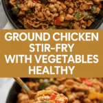 Ground chicken stir-fry with vegetables healthy Ground chicken stir-fry with vegetables healthy