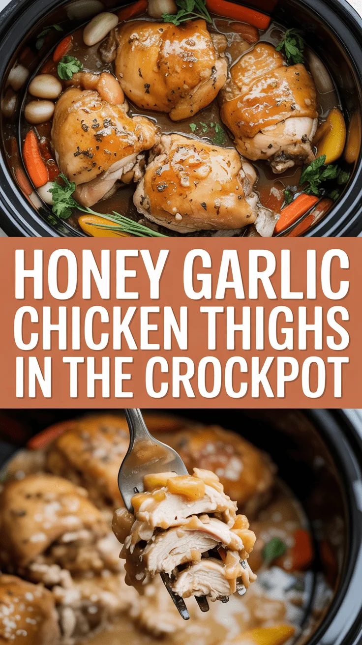 Honey Garlic Chicken Thighs in the Crockpot