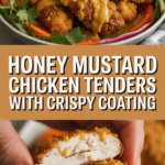 Honey mustard chicken tenders with crispy coating Honey mustard chicken tenders with crispy coating