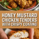 Honey mustard chicken tenders with crispy coating
