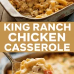 King Ranch Chicken Casserole with Creamy Cheese Sauce