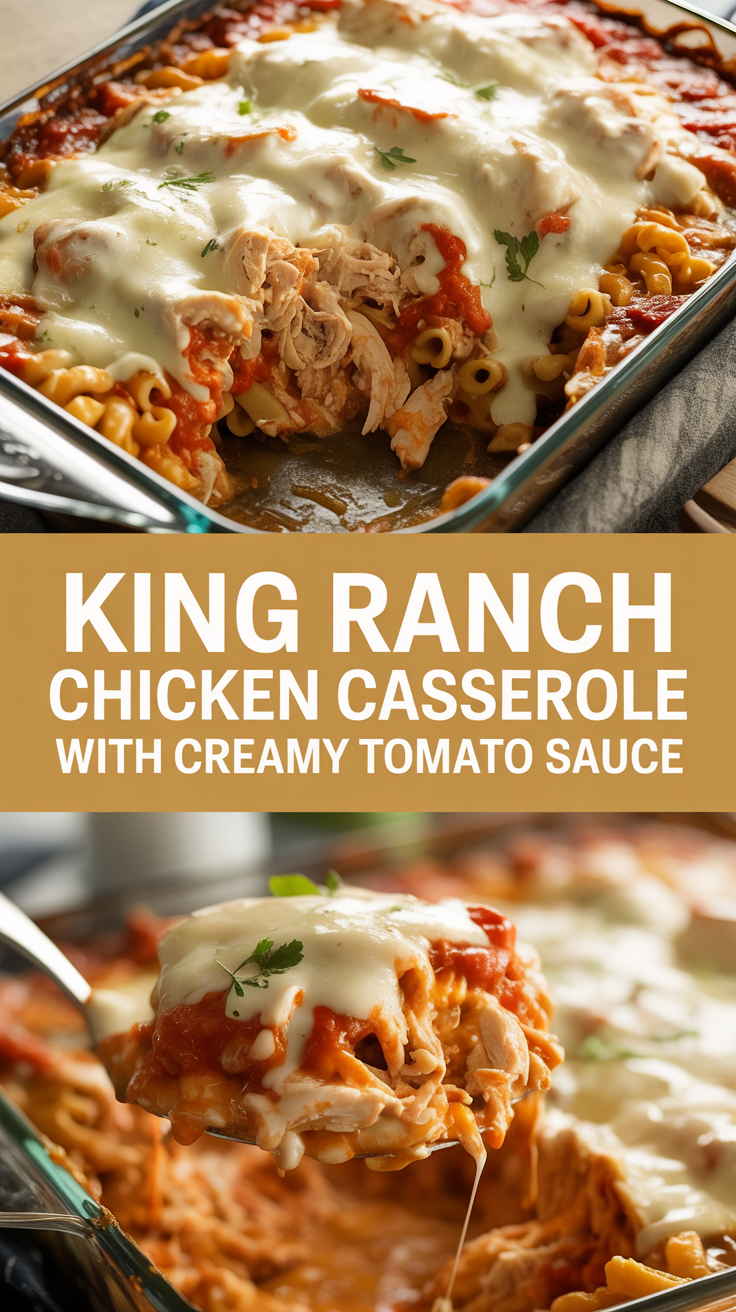 King Ranch Chicken Casserole with Creamy Tomato Sauce