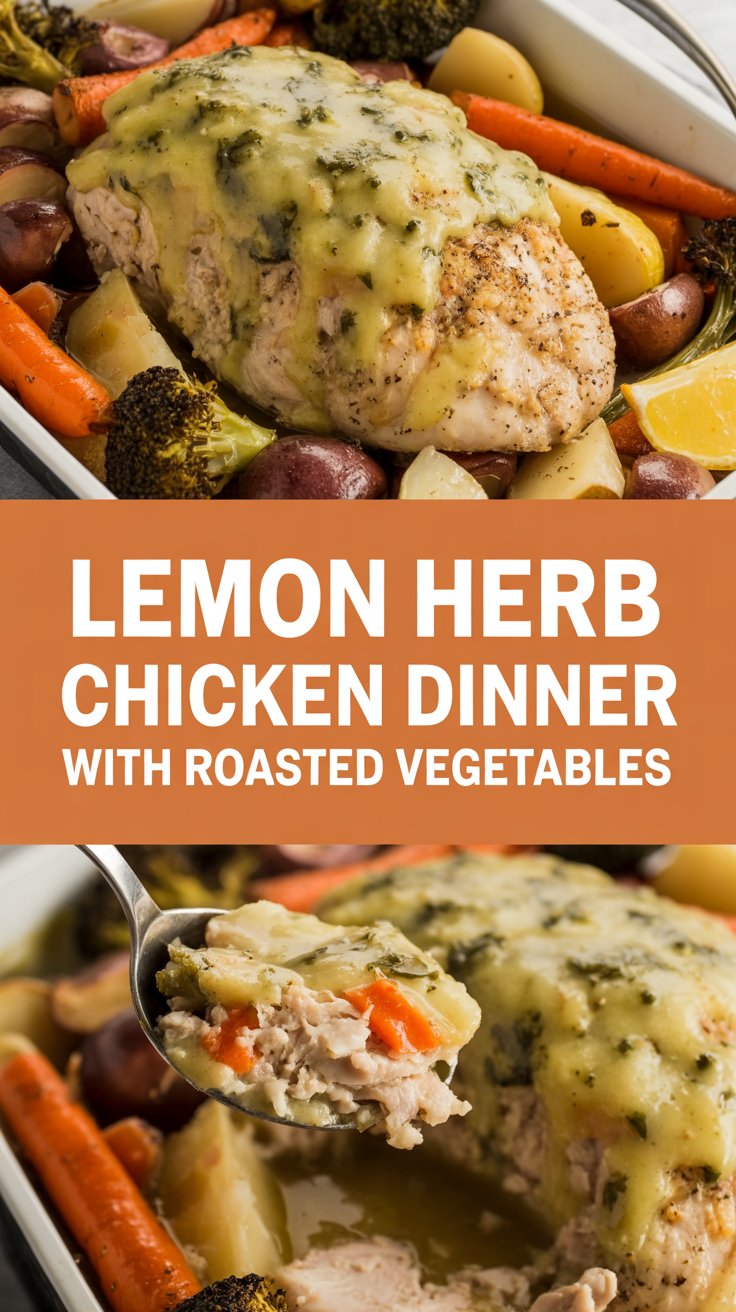 Lemon Herb Chicken Dinner with Roasted Vegetables