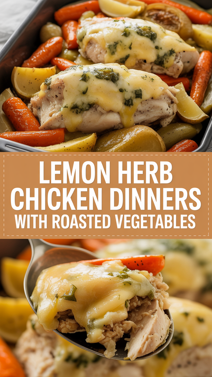 Lemon Herb Chicken Dinners with Roasted Vegetables