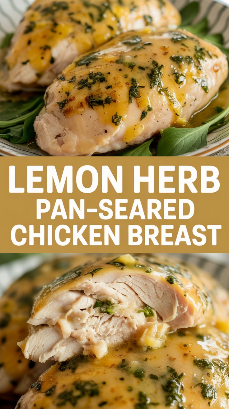 Lemon Herb Pan-Seared Boneless Skinless Chicken Breast