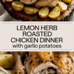Lemon Herb Roasted Chicken Dinner with Garlic Potatoes Lemon Herb Roasted Chicken Dinner with Garlic Potatoes