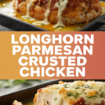 Longhorn parmesan crusted chicken with garlic butter sauce