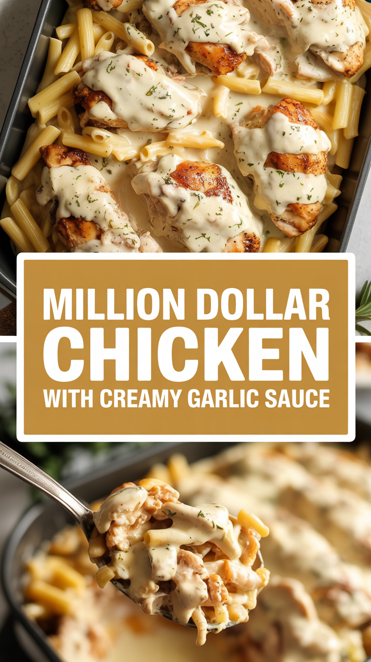 Million Dollar Chicken with Creamy Garlic Sauce