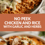 No Peek Chicken and Rice with Garlic and Herbs
