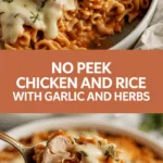 No Peek Chicken and Rice with Garlic and Herbs