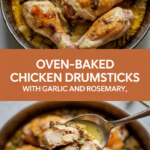 Oven-Baked Chicken Drumsticks with Garlic and Rosemary
