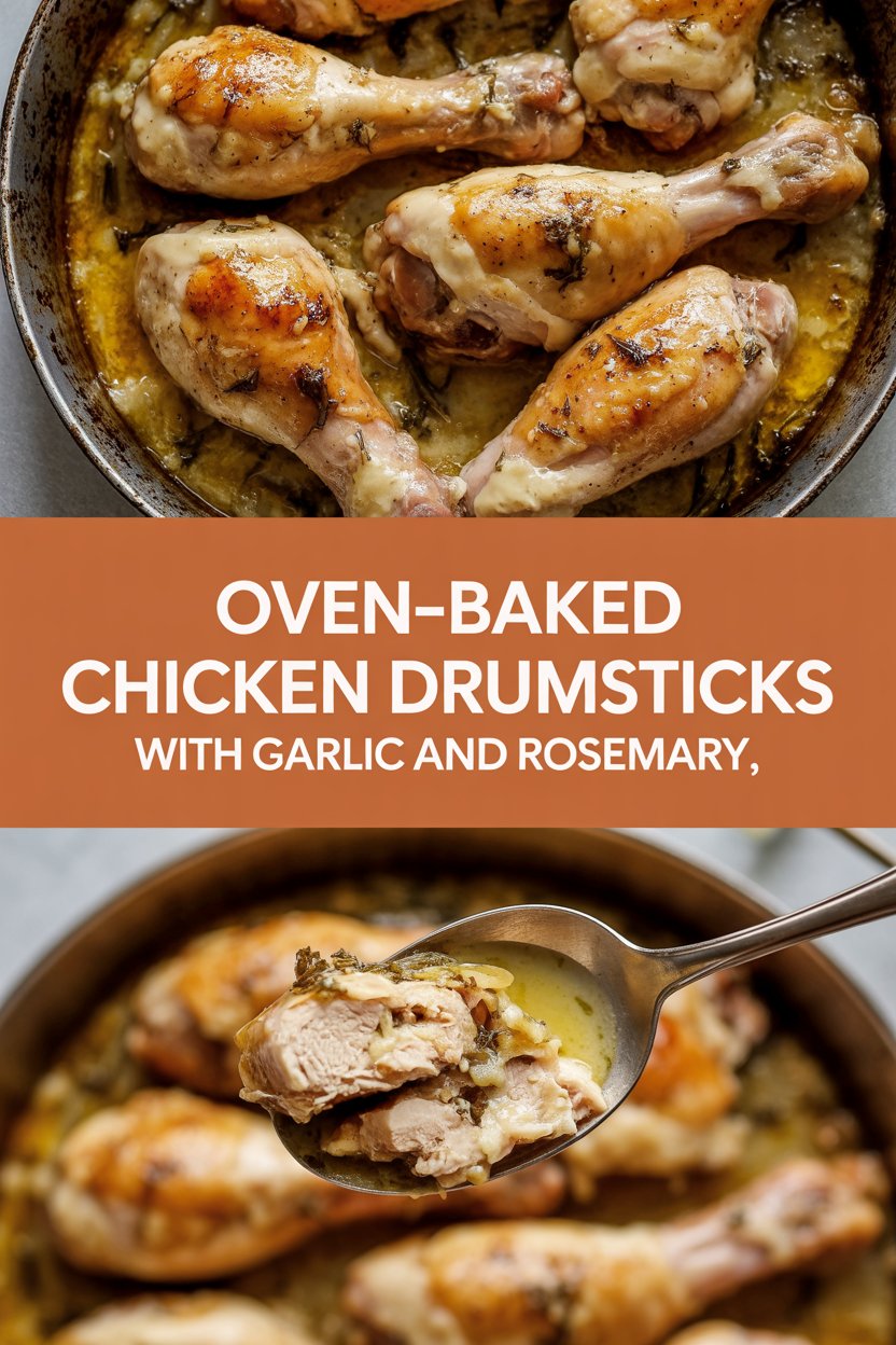Oven-Baked Chicken Drumsticks with Garlic and Rosemary