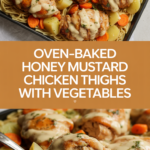 Oven-Baked Honey Mustard Chicken Thighs with Vegetables