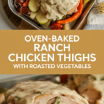 Oven-Baked Ranch Chicken Thighs with Roasted Vegetables Oven-Baked Ranch Chicken Thighs with Roasted Vegetables