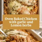 Oven baked chicken with garlic and lemon herbs