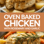 Oven baked chicken with rosemary and garlic