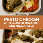 Pesto Chicken with Roasted Tomatoes and Mozzarella
