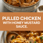 Pulled chicken with honey mustard sauce