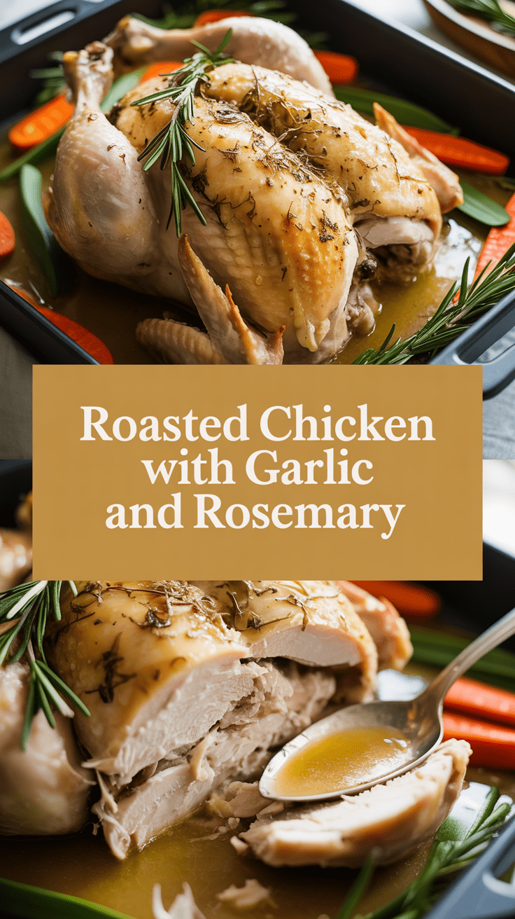 Roasted chicken with garlic and rosemary