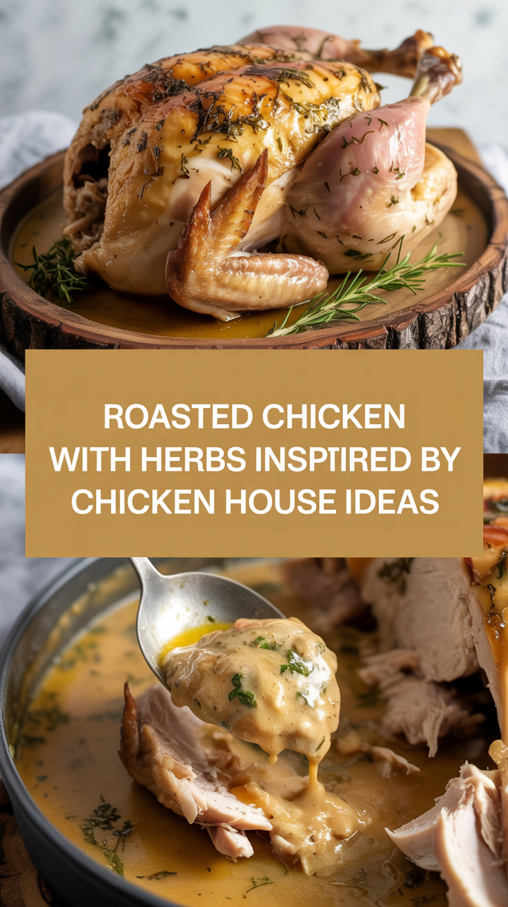 Roasted chicken with herbs inspired by chicken house ideas