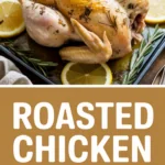 Roasted chicken with lemon and rosemary