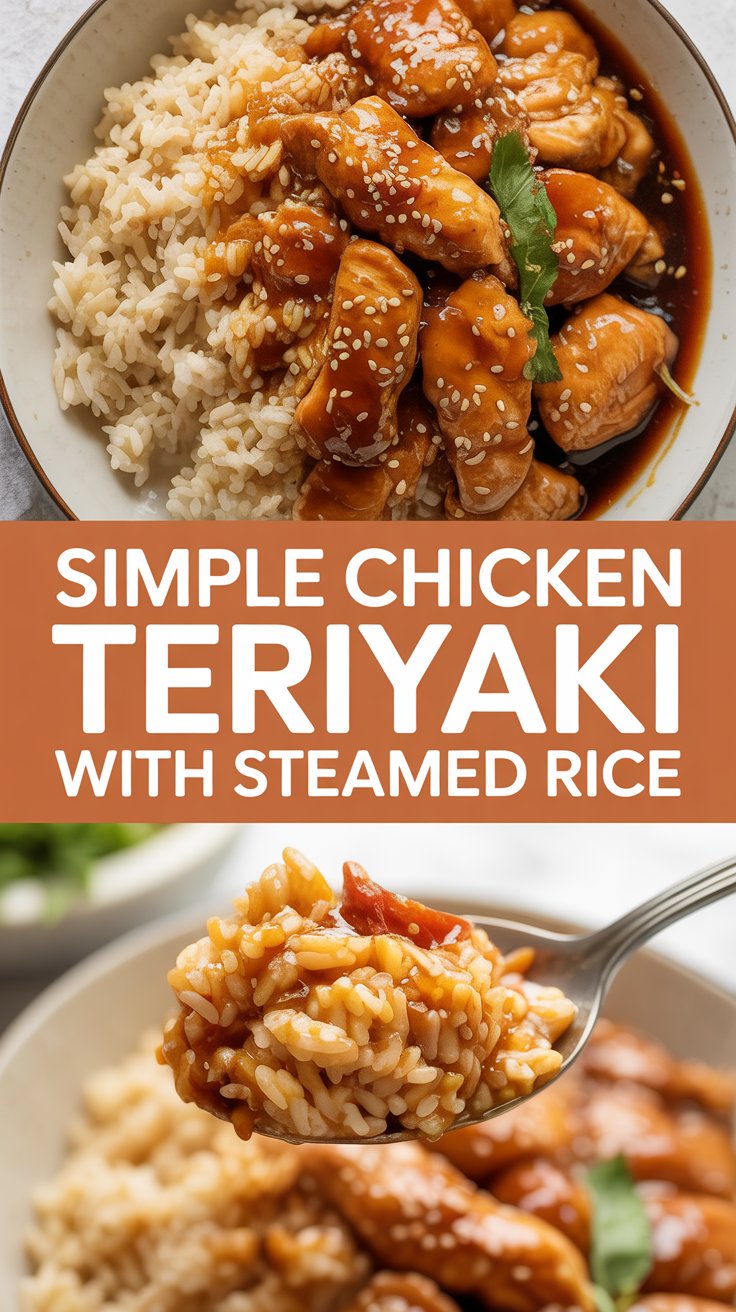 Simple Chicken Teriyaki with Steamed Rice