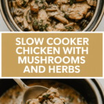 Slow cooker chicken with mushrooms and herbs Slow cooker chicken with mushrooms and herbs
