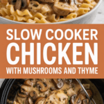Slow cooker chicken with mushrooms and thyme Slow cooker chicken with mushrooms and thyme