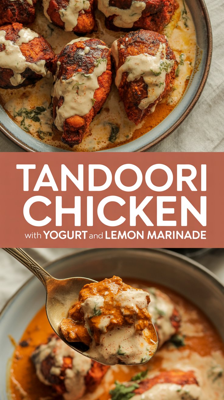 Tandoori chicken with yogurt and lemon marinade