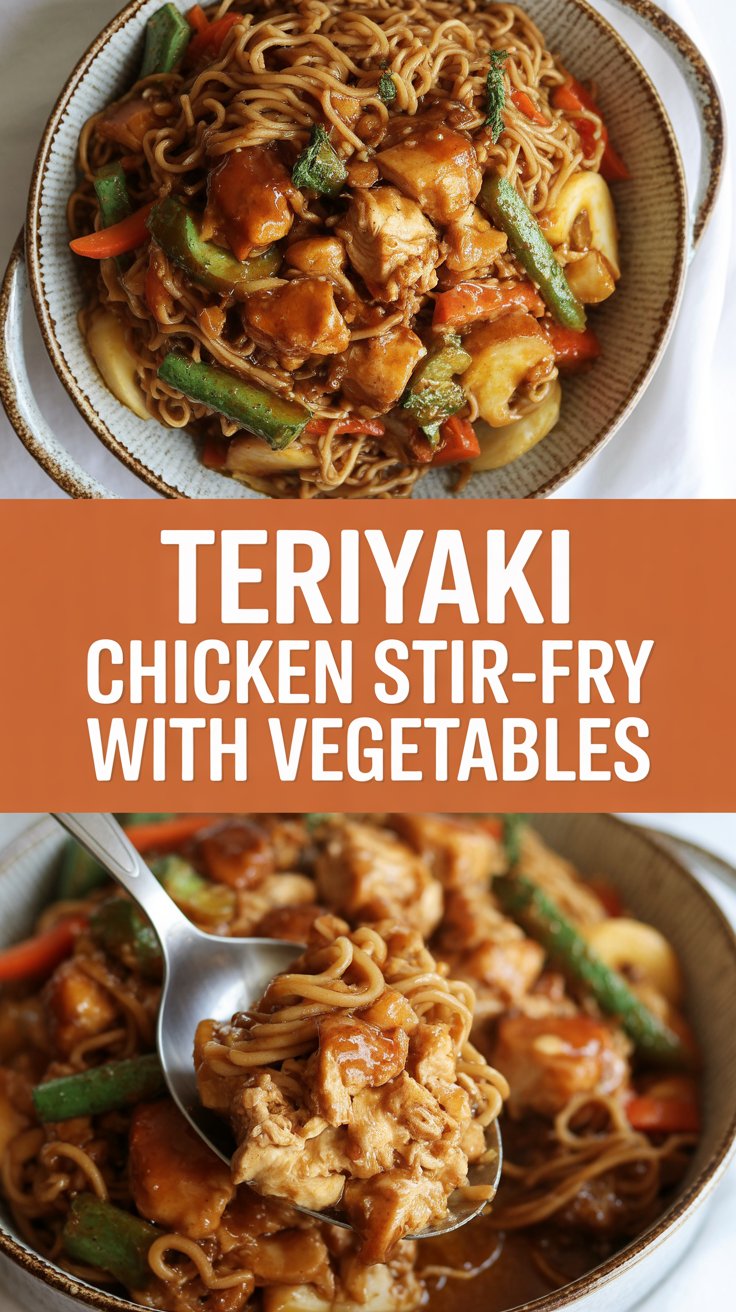 Teriyaki chicken stir-fry with vegetables