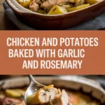 Chicken and Potatoes Baked with Garlic and Rosemary Chicken and Potatoes Baked with Garlic and Rosemary