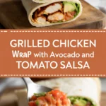Grilled Chicken Wrap with Avocado and Tomato Salsa