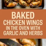 Baked chicken wings in the oven with garlic and herbs Baked chicken wings in the oven with garlic and herbs