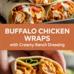 Buffalo Chicken Wraps with Creamy Ranch Dressing